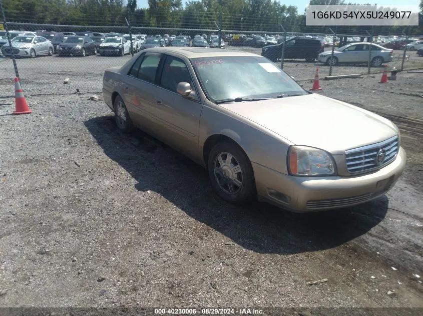 2005 Cadillac Deville Standard VIN: 1G6KD54YX5U249077 Lot: 40230006