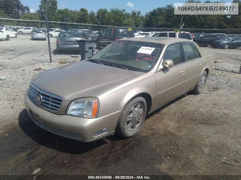 2005 Cadillac Deville Standard VIN: 1G6KD54YX5U249077 Lot: 40230006