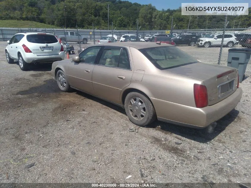 2005 Cadillac Deville Standard VIN: 1G6KD54YX5U249077 Lot: 40230006