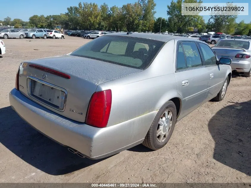 2005 Cadillac Deville Livery VIN: 1G6KD54Y55U239802 Lot: 40445461