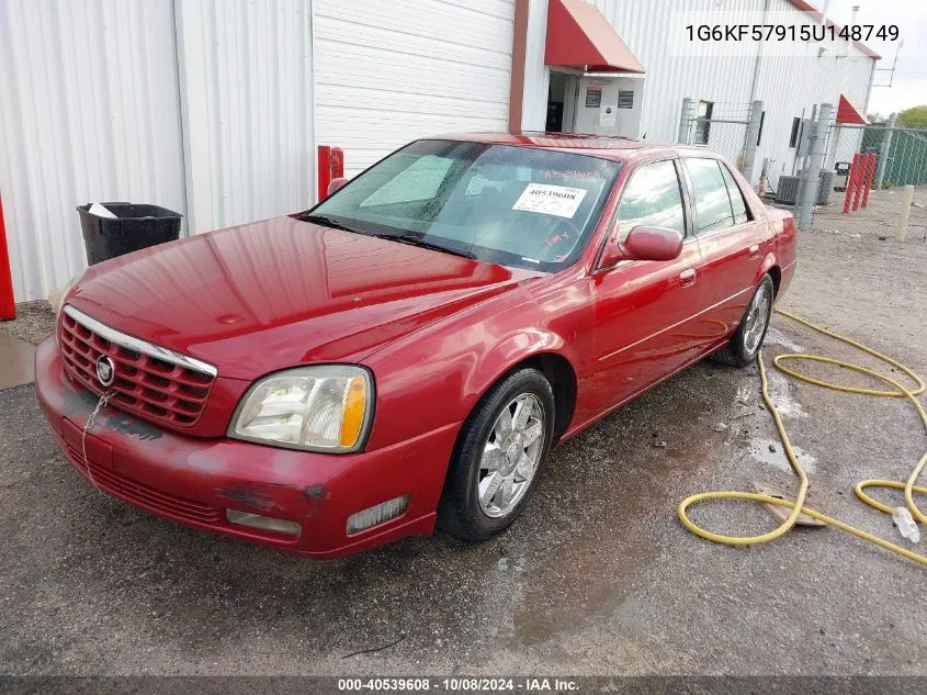 2005 Cadillac Deville Dts VIN: 1G6KF57915U148749 Lot: 40539608