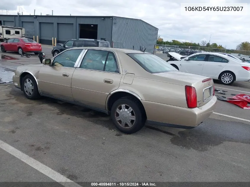 2005 Cadillac Deville Standard VIN: 1G6KD54Y65U237007 Lot: 40594811