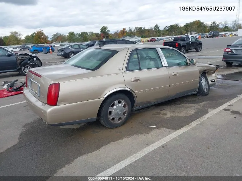 2005 Cadillac Deville Standard VIN: 1G6KD54Y65U237007 Lot: 40594811