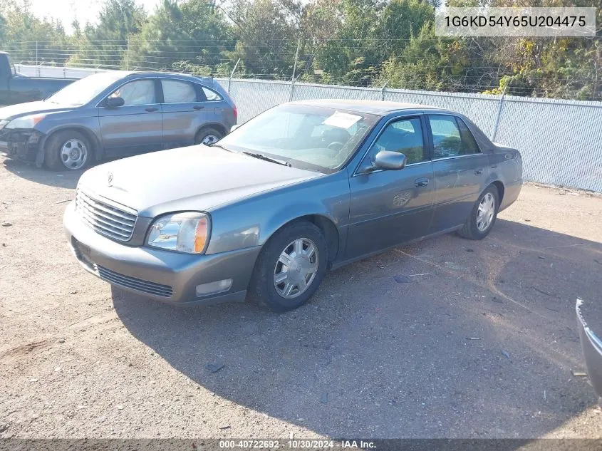 2005 Cadillac Deville Livery VIN: 1G6KD54Y65U204475 Lot: 40722692