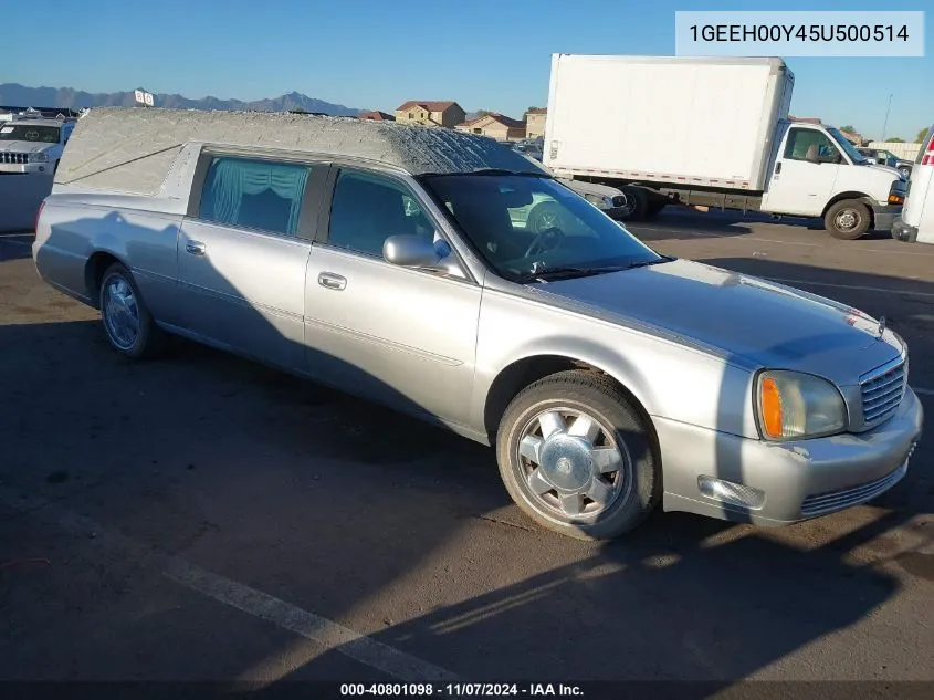 2005 Cadillac Deville Standard VIN: 1GEEH00Y45U500514 Lot: 40801098