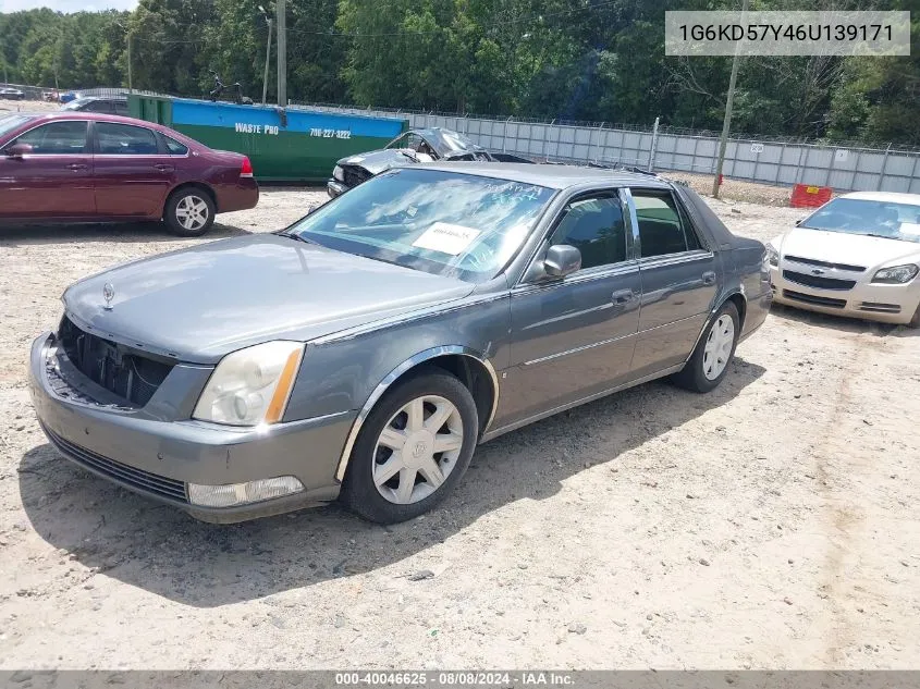 2006 Cadillac Dts Standard VIN: 1G6KD57Y46U139171 Lot: 40046625