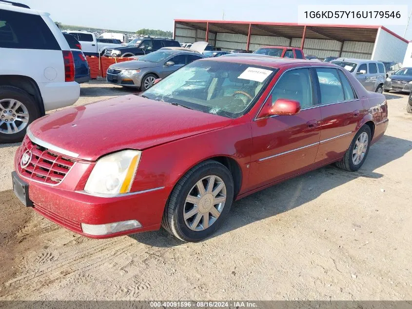 2006 Cadillac Dts VIN: 1G6KD57Y16U179546 Lot: 40091596