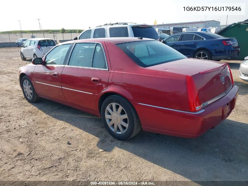 2006 Cadillac Dts VIN: 1G6KD57Y16U179546 Lot: 40091596