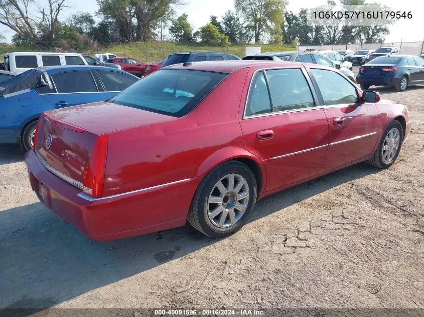 2006 Cadillac Dts VIN: 1G6KD57Y16U179546 Lot: 40091596