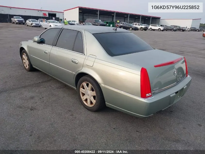 2006 Cadillac Dts VIN: 1G6KD57Y96U225852 Lot: 40308422