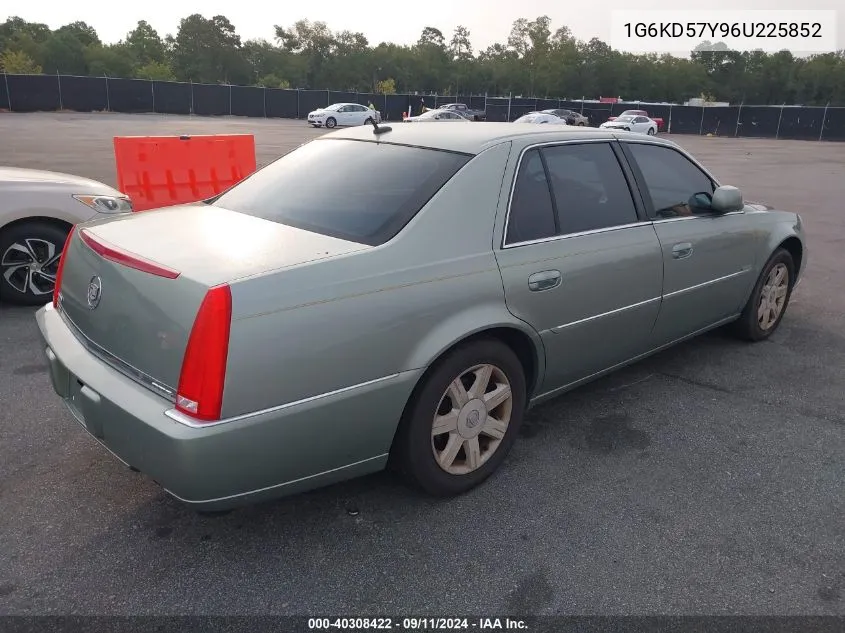 2006 Cadillac Dts Standard VIN: 1G6KD57Y96U225852 Lot: 40308422