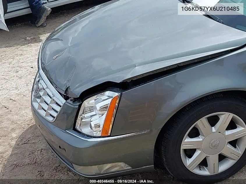 2006 Cadillac Dts Standard VIN: 1G6KD57YX6U210485 Lot: 40346455