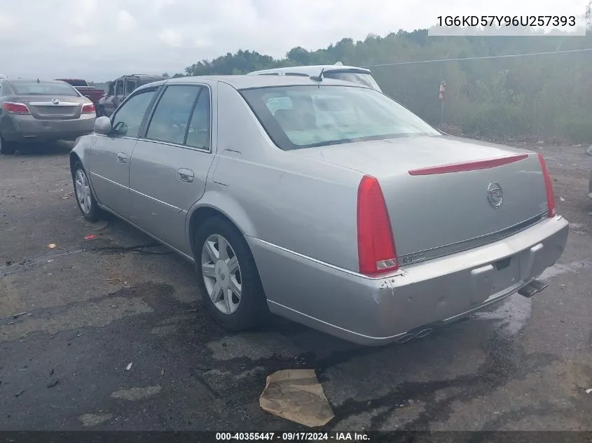 2006 Cadillac Dts Standard VIN: 1G6KD57Y96U257393 Lot: 40355447