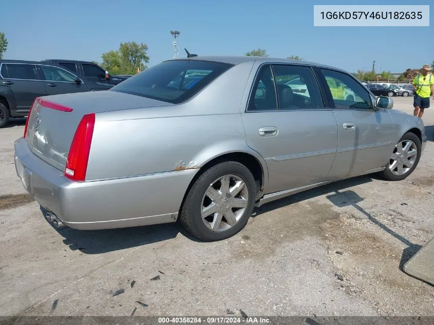 2006 Cadillac Dts Standard VIN: 1G6KD57Y46U182635 Lot: 40358284