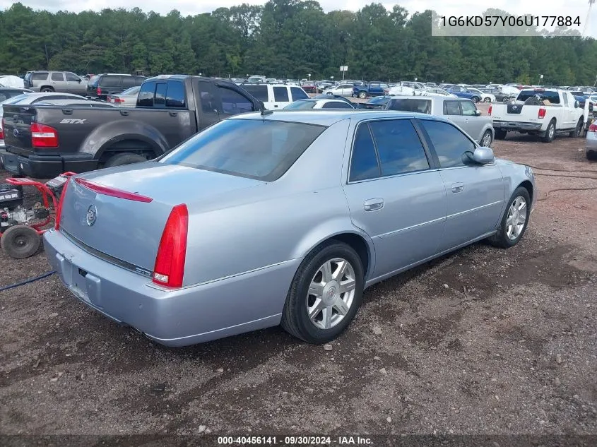 2006 Cadillac Dts Standard VIN: 1G6KD57Y06U177884 Lot: 40456141