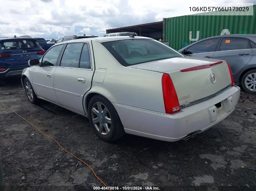 2006 Cadillac Dts Standard VIN: 1G6KD57Y66U173029 Lot: 40478016