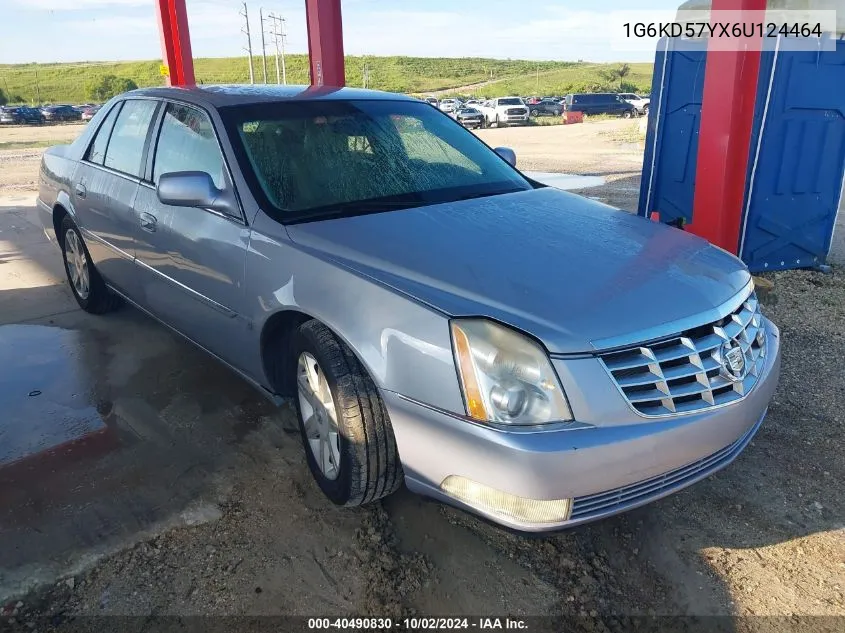 2006 Cadillac Dts Standard VIN: 1G6KD57YX6U124464 Lot: 40490830