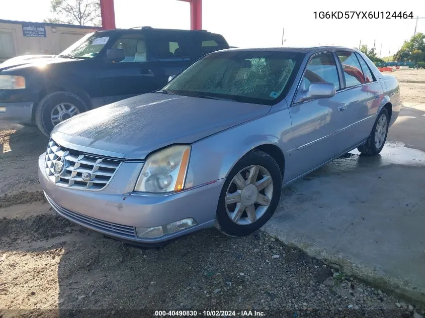 2006 Cadillac Dts Standard VIN: 1G6KD57YX6U124464 Lot: 40490830