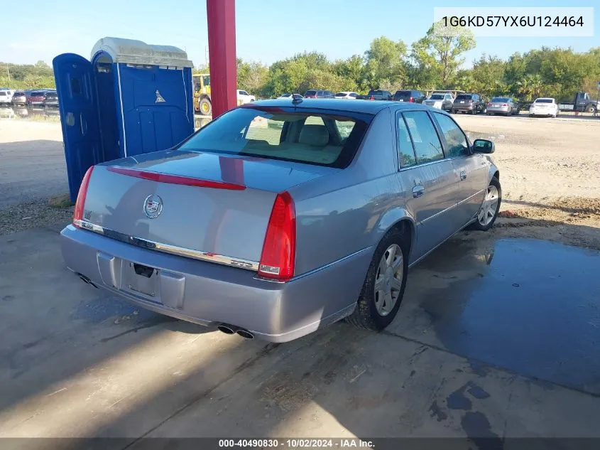 2006 Cadillac Dts Standard VIN: 1G6KD57YX6U124464 Lot: 40490830