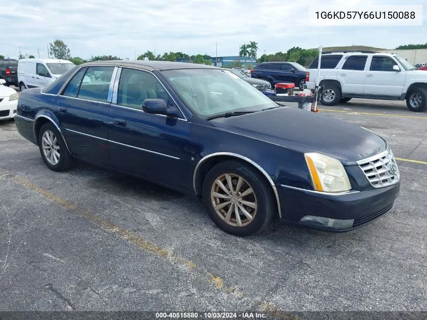 2006 Cadillac Dts Standard VIN: 1G6KD57Y66U150088 Lot: 40515880