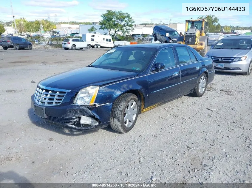 2006 Cadillac Dts Standard VIN: 1G6KD57Y06U144433 Lot: 40534250