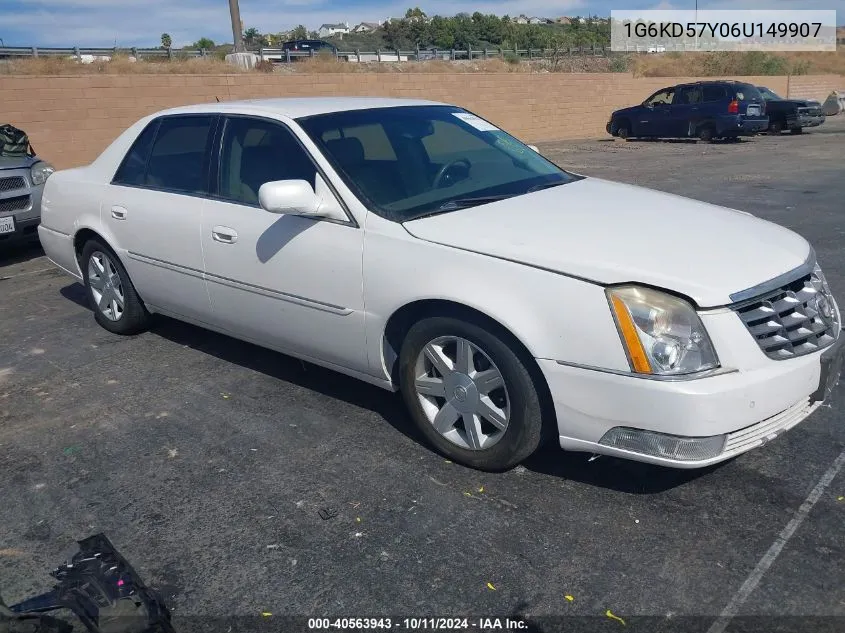 2006 Cadillac Dts Standard VIN: 1G6KD57Y06U149907 Lot: 40563943