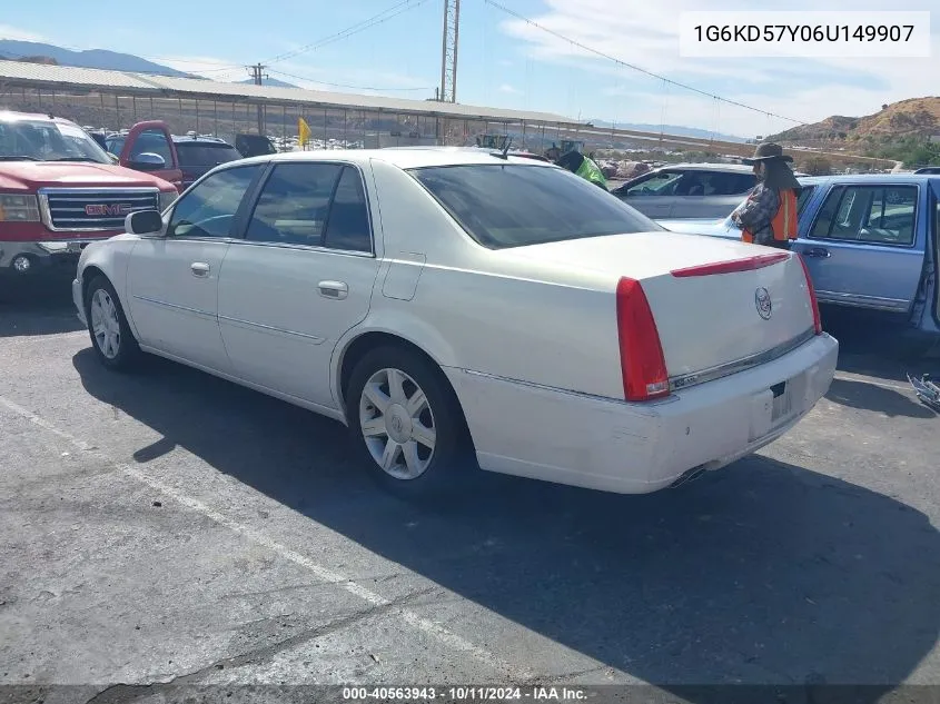 2006 Cadillac Dts Standard VIN: 1G6KD57Y06U149907 Lot: 40563943