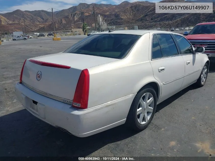 2006 Cadillac Dts Standard VIN: 1G6KD57Y06U149907 Lot: 40563943