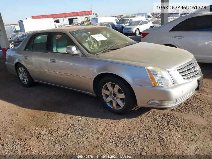 2006 Cadillac Dts Standard VIN: 1G6KD57Y96U161778 Lot: 40578149