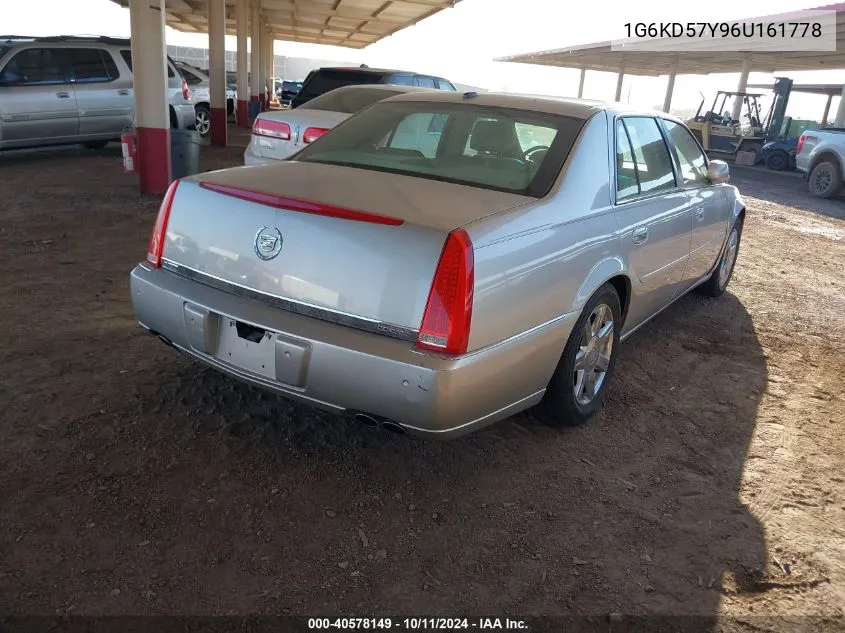 2006 Cadillac Dts Standard VIN: 1G6KD57Y96U161778 Lot: 40578149