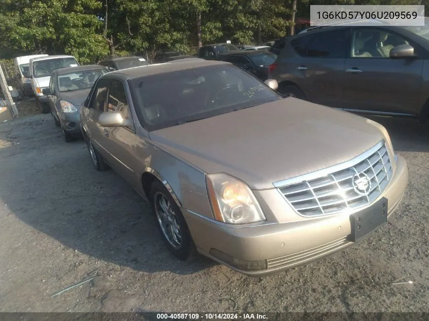 2006 Cadillac Dts Standard VIN: 1G6KD57Y06U209569 Lot: 40587109