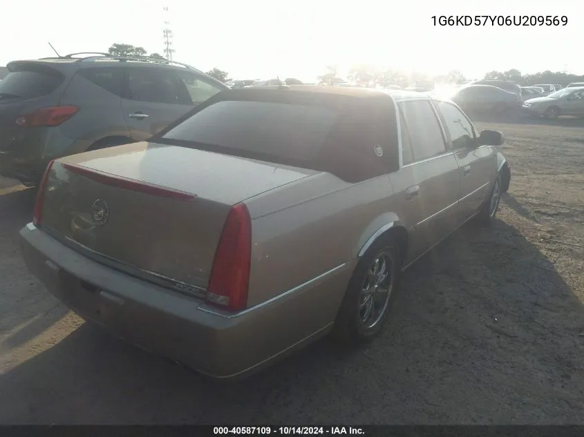 2006 Cadillac Dts Standard VIN: 1G6KD57Y06U209569 Lot: 40587109