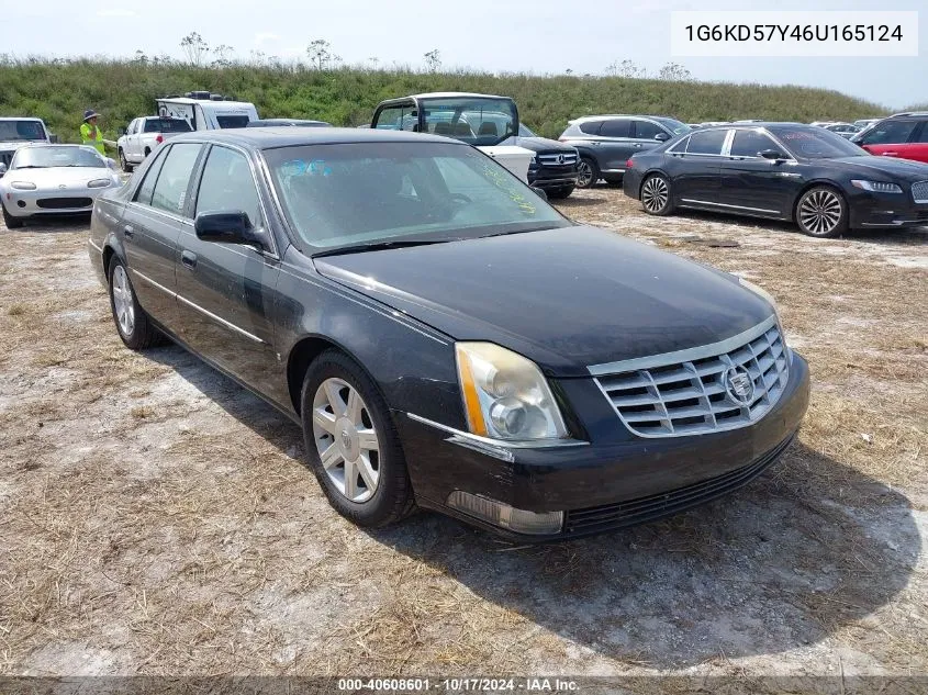 2006 Cadillac Dts Standard VIN: 1G6KD57Y46U165124 Lot: 40608601