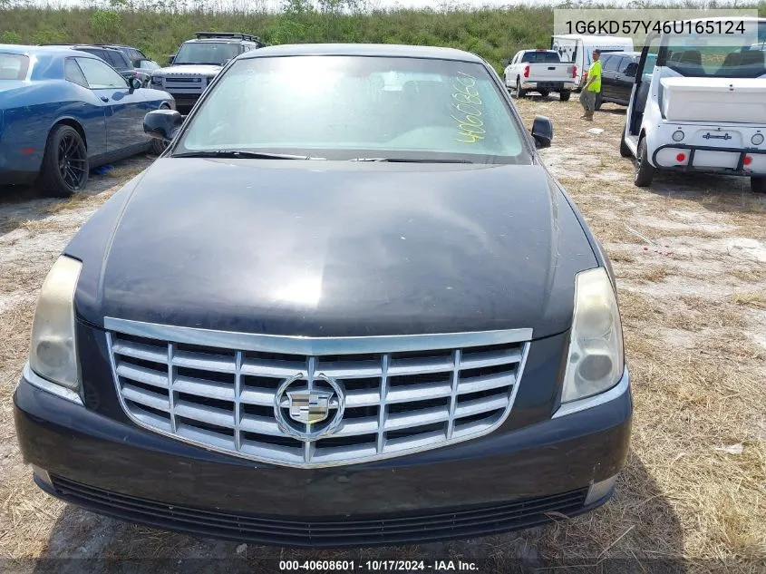 2006 Cadillac Dts Standard VIN: 1G6KD57Y46U165124 Lot: 40608601