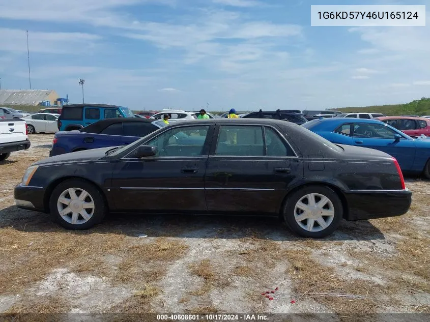 2006 Cadillac Dts Standard VIN: 1G6KD57Y46U165124 Lot: 40608601