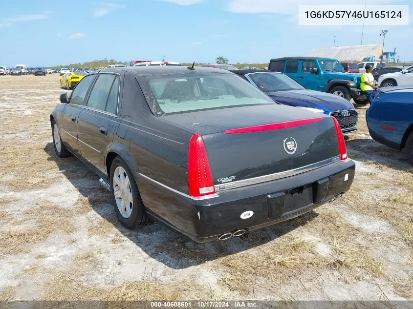 2006 Cadillac Dts Standard VIN: 1G6KD57Y46U165124 Lot: 40608601