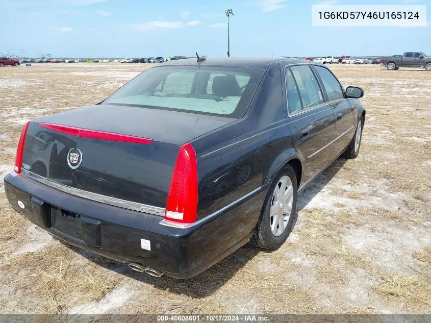 2006 Cadillac Dts Standard VIN: 1G6KD57Y46U165124 Lot: 40608601