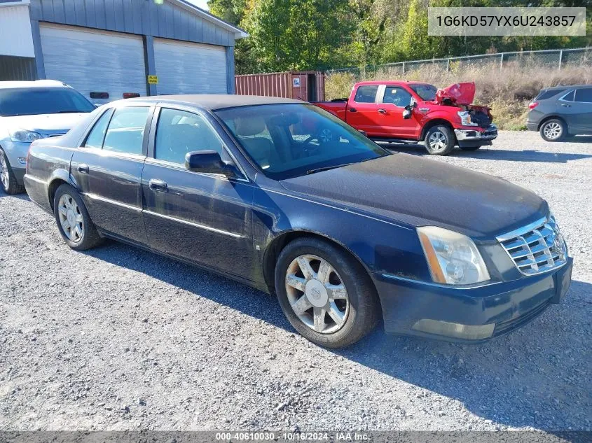 2006 Cadillac Dts Standard VIN: 1G6KD57YX6U243857 Lot: 40610030