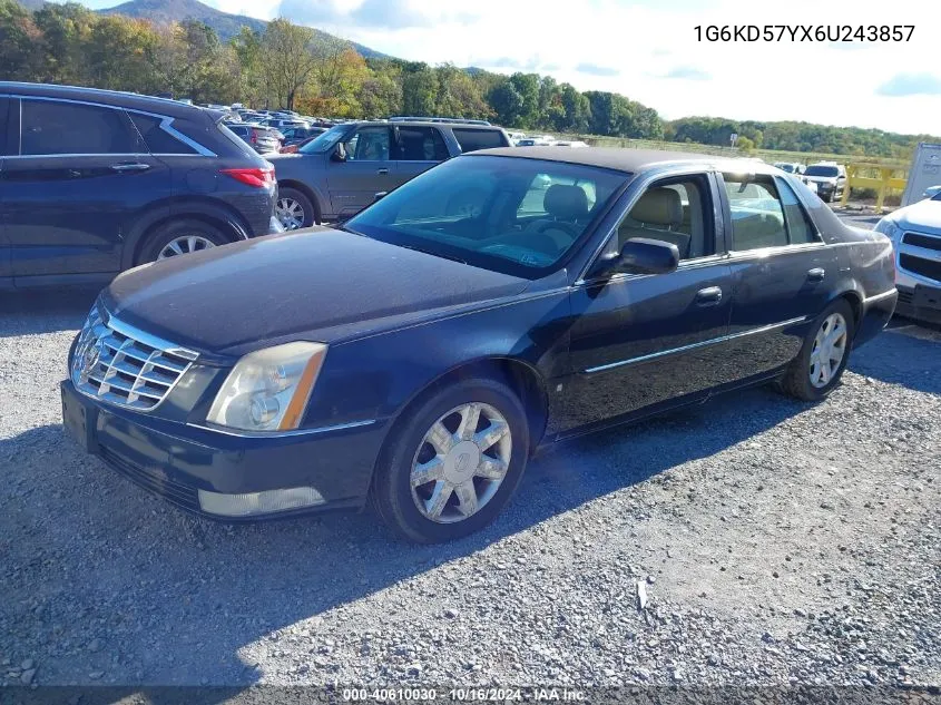 2006 Cadillac Dts Standard VIN: 1G6KD57YX6U243857 Lot: 40610030