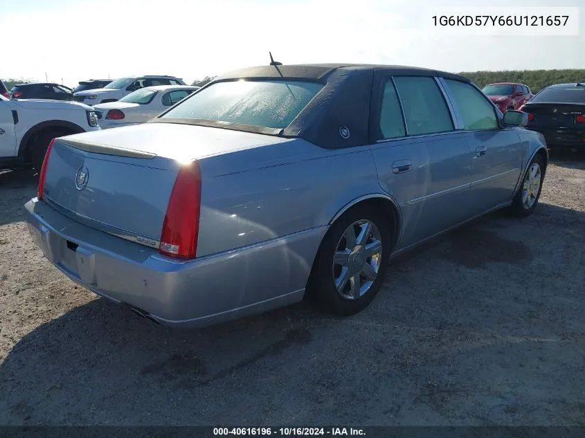 2006 Cadillac Dts Standard VIN: 1G6KD57Y66U121657 Lot: 40616196