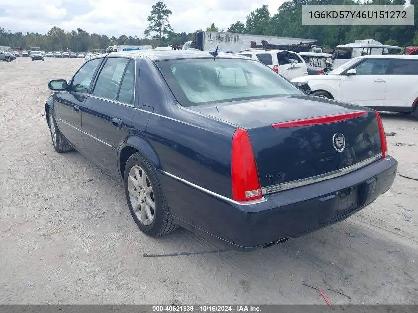 2006 Cadillac Dts Standard VIN: 1G6KD57Y46U151272 Lot: 40621939