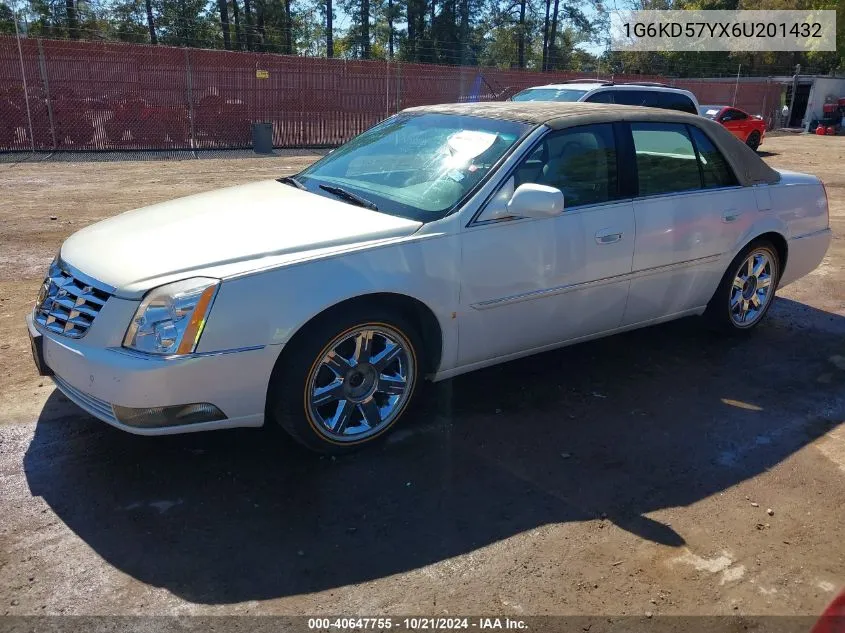 2006 Cadillac Dts Standard VIN: 1G6KD57YX6U201432 Lot: 40647755