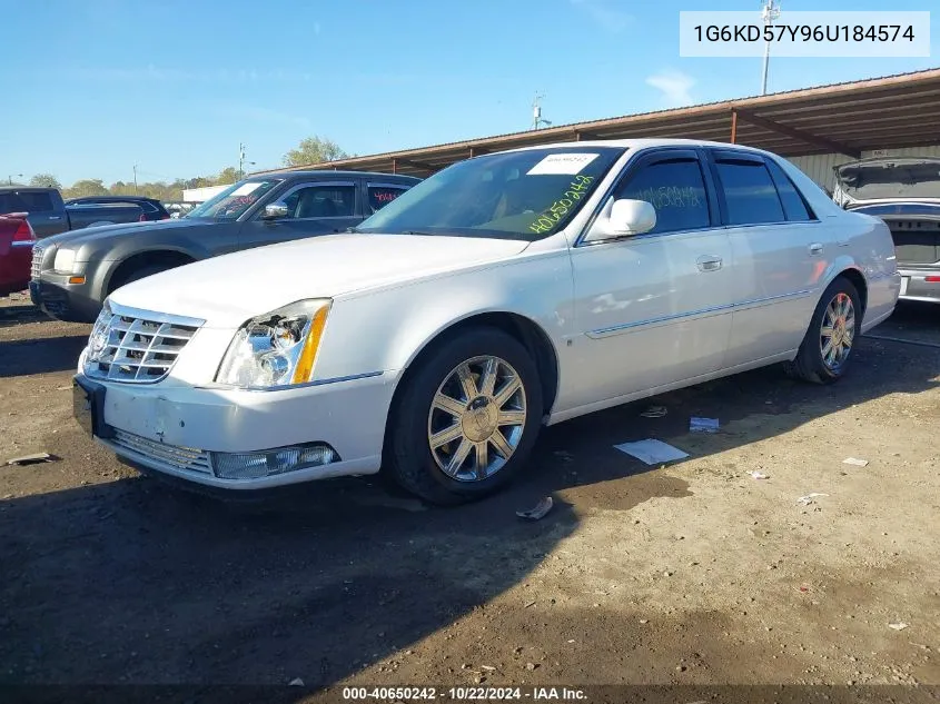 2006 Cadillac Dts Standard VIN: 1G6KD57Y96U184574 Lot: 40650242