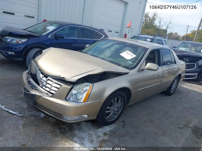 2006 Cadillac Dts Standard VIN: 1G6KD57Y46U107126 Lot: 40655783