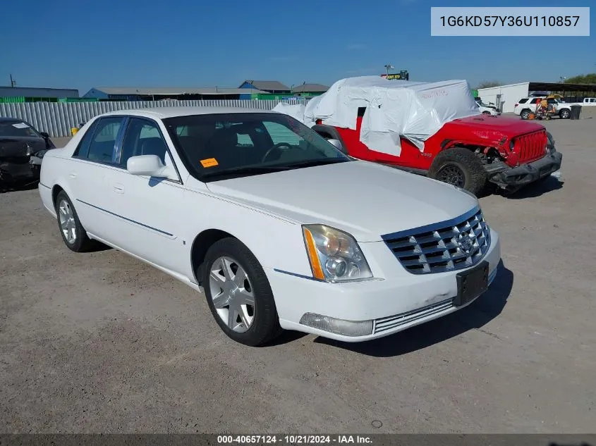 2006 Cadillac Dts Standard VIN: 1G6KD57Y36U110857 Lot: 40657124