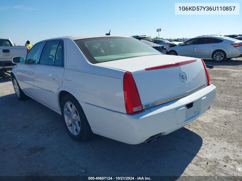 2006 Cadillac Dts Standard VIN: 1G6KD57Y36U110857 Lot: 40657124