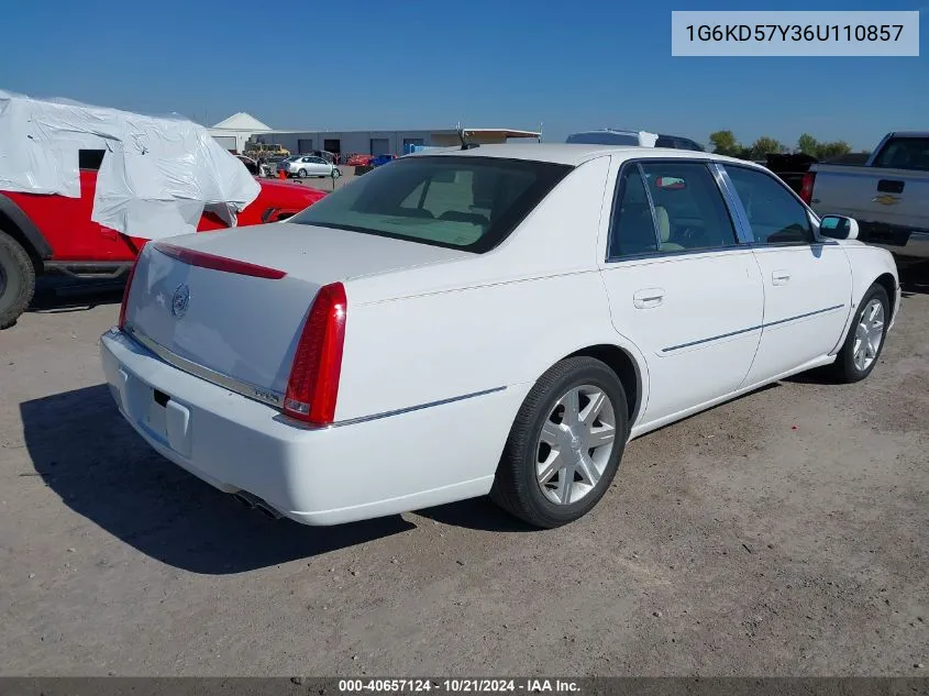 2006 Cadillac Dts Standard VIN: 1G6KD57Y36U110857 Lot: 40657124