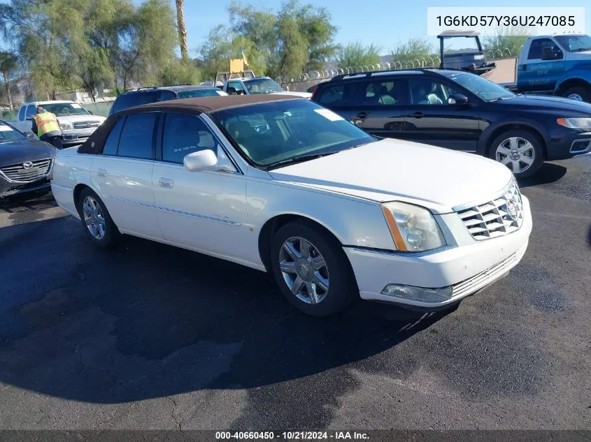 2006 Cadillac Dts Standard VIN: 1G6KD57Y36U247085 Lot: 40660450