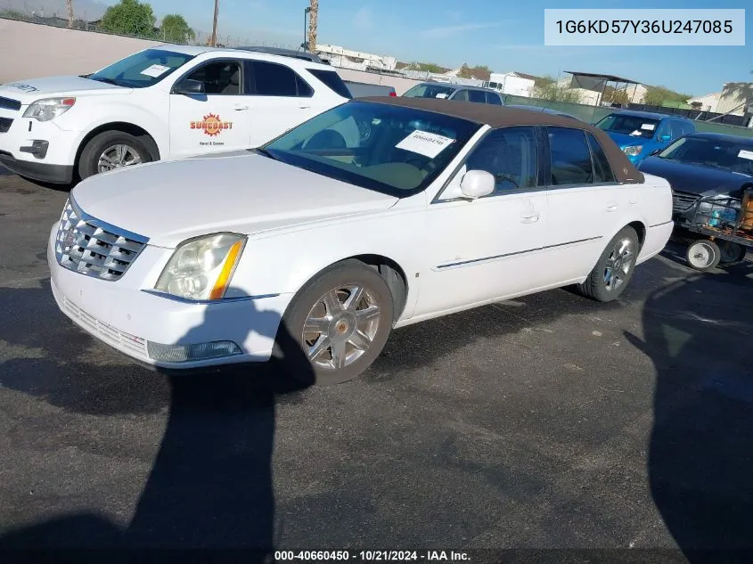 2006 Cadillac Dts Standard VIN: 1G6KD57Y36U247085 Lot: 40660450