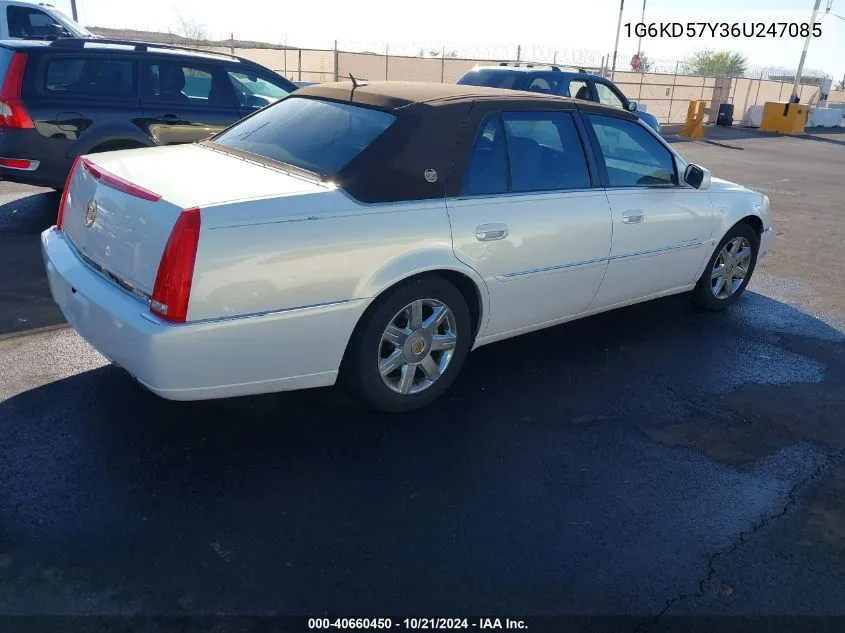 2006 Cadillac Dts Standard VIN: 1G6KD57Y36U247085 Lot: 40660450